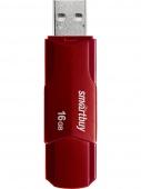 USB 2.0 Флеш-накопитель 16GB SmartBuy Clue Бордовый - фото, изображение, картинка