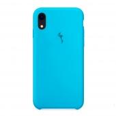 Накладка Silicone Case Original iPhone XR (16) Голубой - фото, изображение, картинка
