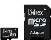 MicroSD 4GB Mirex Class 4 + SD адаптер - фото, изображение, картинка