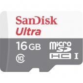 MicroSD 16GB SanDisk Class 10 Ultra UHS-I (80 Mb/s)* - фото, изображение, картинка
