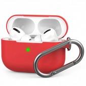 Чехол Silicone case для Apple Airpods Pro Красный - фото, изображение, картинка