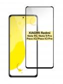 Стекло тех.упак. Rinbo Xiaomi Redmi Note 9S/9 Pro/10 Pro/POCO X3/F3/Pro/Mi 10/10T Lite Черный - фото, изображение, картинка