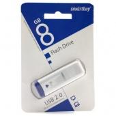 USB 2.0 Флеш-накопитель 8GB SmartBuy Easy Белый* - фото, изображение, картинка
