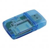 USB-картридер Oxion OCR002 (microSD/miniSD/TF/M2) Синий - фото, изображение, картинка
