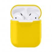 Чехол Silicone case для Apple Airpods Желтый - фото, изображение, картинка