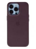 Накладка Magsafe Leather Case (Ч/Б анимация)  iPhone 14 Pro Темная Вишня* - фото, изображение, картинка