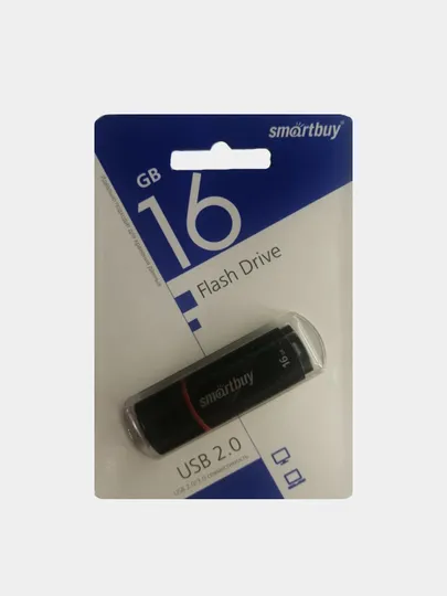 USB 2.0 Флеш-накопитель 16GB SmartBuy Clue Черный* - фото, изображение, картинка
