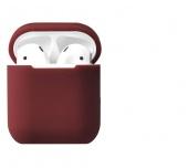 Чехол Silicone case для Apple Airpods Вишневый темный* - фото, изображение, картинка