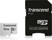 MicroSD 32GB Transcend 300S UHS-I U1 + SD адаптер* - фото, изображение, картинка