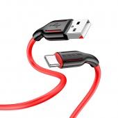 USB кабель Type-C Borofone BX63 3,0A (1м) Красный/Черный* - фото, изображение, картинка