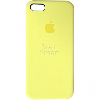 Накладка Silicone Case Original iPhone 5/5S/SE  (4) Жёлтый - фото, изображение, картинка