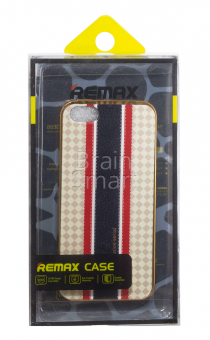 Накладка силиконовая Remax Exclusive Serial iPhone 5/5S/SE Золотой/Красный - фото, изображение, картинка