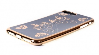 Накладка силиконовая с рисунком iPhone 7 Plus/8 Plus Узор Золотой - фото, изображение, картинка