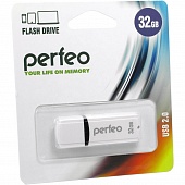 USB 2.0 Флеш-накопитель 32GB Perfeo C02 Белый