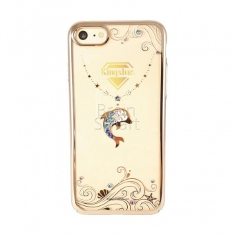 Накладка пластик Kingxbar Sea World Series-Dolphin Swarovski iPhone 7 Plus/8 Plus Золотой - фото, изображение, картинка