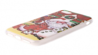 Накладка силиконовая новогодняя iPhone 7/8 Дед Мороз - фото, изображение, картинка