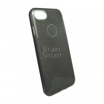 Накладка силиконовая Shine Блестящая iPhone 7/8 Черный - фото, изображение, картинка