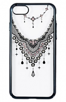 Накладка пластиковая Oucase Noble Series iPhone 7/8 Glamorous Heart Черный - фото, изображение, картинка