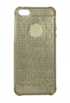 Накладка силиконовая Oucase Unique Crystal Drop Antiskid Series iPhone 5/5S/SE Золотой - фото, изображение, картинка