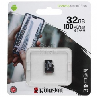MicroSD 32GB Kingston Class 10 Canvas Select Plus A1 (100 Mb/s)* - фото, изображение, картинка