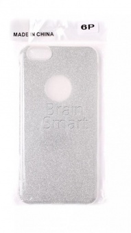 Накладка силиконовая Shine Блестящая iPhone 6 Plus Серебряный - фото, изображение, картинка