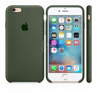 Накладка Silicone Case Original iPhone 6/6S (64) Кипрский Зеленый - фото, изображение, картинка