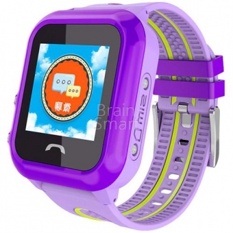 Умные часы Smart Baby Watch DF27 (влагозащита IP67/GPS) Фиолетовый - фото, изображение, картинка