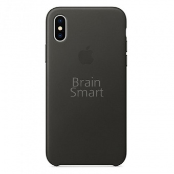 Накладка Silicone Case Original iPhone X/XS (15) Тёмно-Серый - фото, изображение, картинка