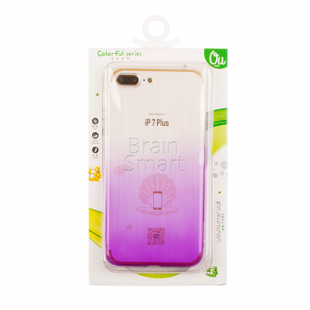 Накладка силиконовая Oucase Clorful Series Wiredrawing iPhone 7 Plus/8 Plus с отливом Фиолетовый - фото, изображение, картинка