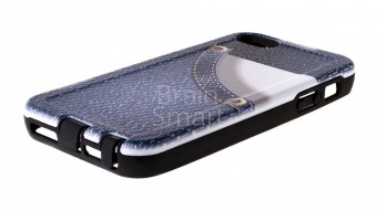 Накладка силиконовая Motomo iPhone 5/5S/SE Jeans Синий - фото, изображение, картинка