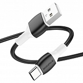 USB кабель Type-C Borofone BX84 3,0A (1м) Черный* - фото, изображение, картинка