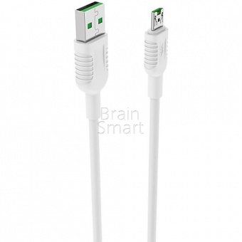 USB кабель Micro Borofone BX33 Billow Flash (1,2м/4A) Белый - фото, изображение, картинка