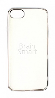 Накладка силиконовая UMi с окантовкой iPhone 7/8 Серебряный - фото, изображение, картинка