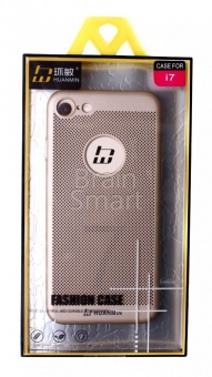 Накладка пластиковая UMI перфорированая Soft Touch iPhone 7/8 Золотой - фото, изображение, картинка