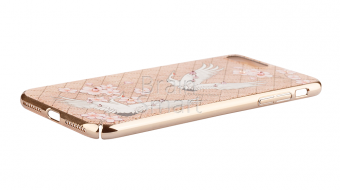 Накладка пластик Kingxbar Fairy Land Series-Crane Swarovski iPhone 7/8/SE Золотой - фото, изображение, картинка