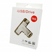 USB/Drive U008 Флеш-накопитель 16GB iDragon металл для Apple (Lightning)
