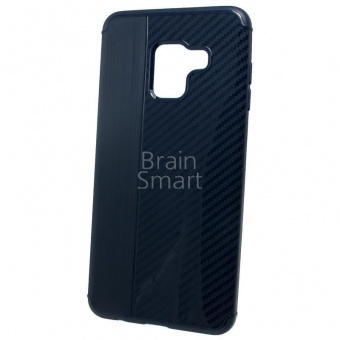Накладка силиконовая Brauffen Samsung A530 (A8 2018) Карбон Синий - фото, изображение, картинка
