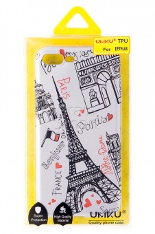 Накладка силиконовая Umku iPhone 7 Plus/8 Plus Париж (2) - фото, изображение, картинка