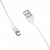 USB кабель Micro Borofone BX19 2,4A (1м) Белый* - фото, изображение, картинка