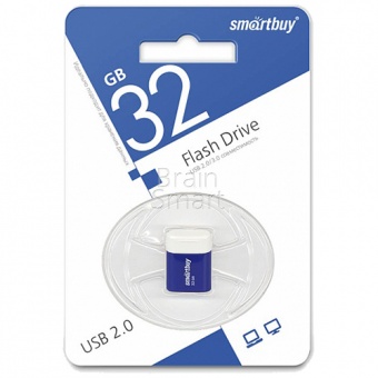 USB 2.0 Флеш-накопитель 32GB SmartBuy Lara Синий - фото, изображение, картинка