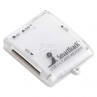 USB-картридер SmartBuy SBR-713 (microSD/miniSD/TF/M2) Белый - фото, изображение, картинка