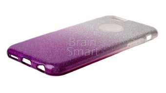 Накладка силиконовая Aspor Mask Collection Песок с отливом iPhone 6 Серебряный/Фиолетовый - фото, изображение, картинка
