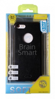 Накладка силиконовая J-Case Jack Series под кожу с магнитом iPhone 7/8 Черный - фото, изображение, картинка