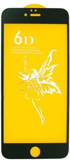 Стекло тех.упак. Angel iPhone 6/6S Черный - фото, изображение, картинка