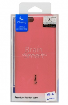 Накладка силиконовая Cherry Soft touch Xiaomi Mi 6 Розовый - фото, изображение, картинка