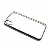Накладка силиконовая Gurdini крашенные борта iPhone X Черный