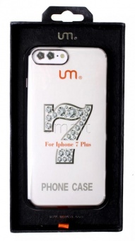 Накладка силиконовая UMi с окантовкой iPhone 7 Plus/8 Plus Черный - фото, изображение, картинка