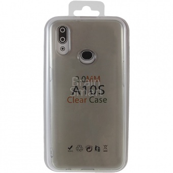 Накладка силиконовая Clear Case Samsung A107 (A10S 2020) Прозрачно-черный - фото, изображение, картинка