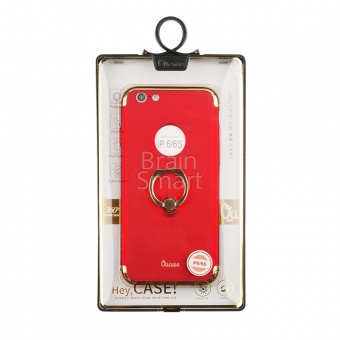 Накладка силиконовая Oucase Passat Series iPhone 6 С кольцом Красный - фото, изображение, картинка