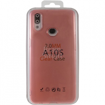 Накладка силиконовая Clear Case Samsung A107 (A10S 2020) Прозрачно-красный - фото, изображение, картинка